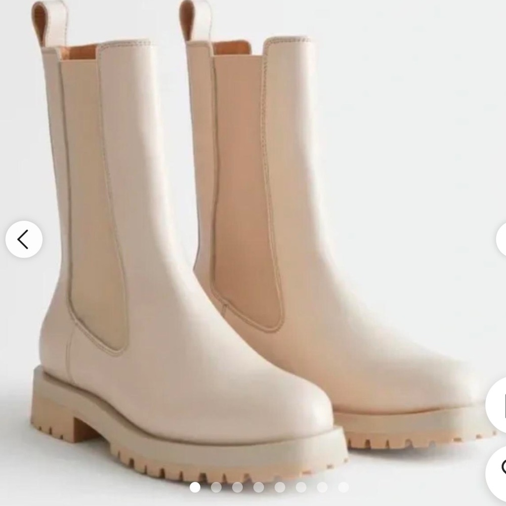 & other stories beige Chelsea boots
